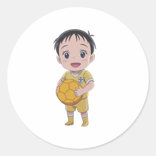 Love football  classic round sticker (Front)