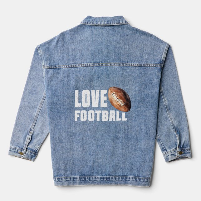 Love Football Denim Jacket (Back)