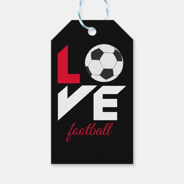 Love football gift tags (Front)