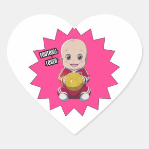 Love football heart sticker