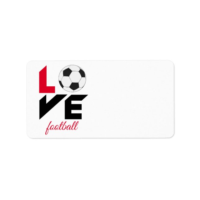 Love football label (Front)