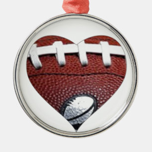 LOVE FOOTBALL METAL ORNAMENT