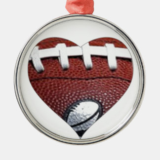 LOVE FOOTBALL METAL ORNAMENT