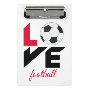 Love football mini clipboard