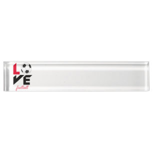 Love football nameplate