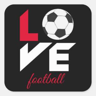 Love football square sticker