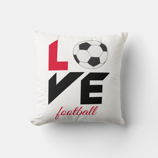 Love football throw pillow (Front)