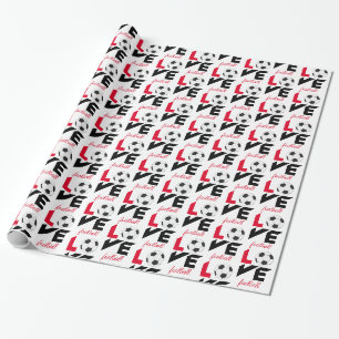 Love football wrapping paper