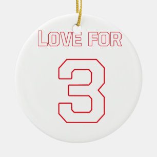 LOVE FOR 3 CERAMIC ORNAMENT
