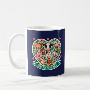Love For All Beings - Vegan Design Coffee Mug
