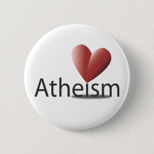 Love for atheism 2 inch round button