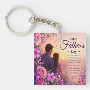 LOVE FOR DAD FROM DAUGHTERS KEYCHAIN