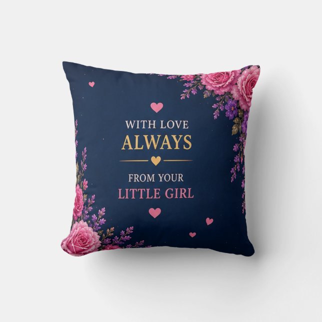 LOVE FOR DAD FROM DAUGHTERS THROW PILLOW (Front)