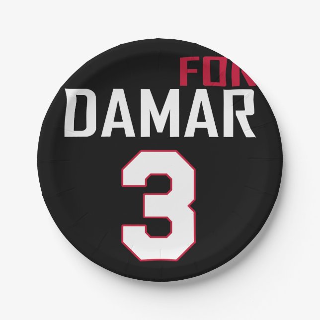 Love For Damar 3 Colour Paper Plate (Front)