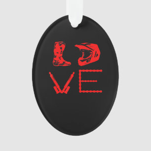 Love For Dirt Bike Funny Gift For Bikers Ornament