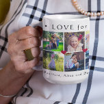 Love for grandma multi photo simple cute hearts coffee mug<br><div class="desc">Replace the 12 square photos with your child's favourite shots and turn this modern coffee mug template into a cute keepsake gift for your mother or grandmother. It could be a cute gift for Mother's Day, for your grandparents, parents, or your mother's or father's birthday, or a special occasion, or...</div>