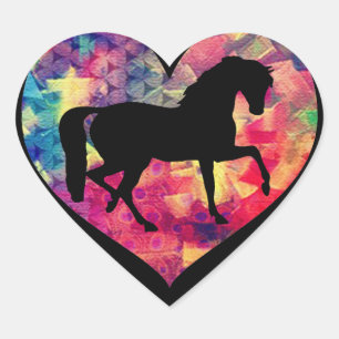 Love for Horses Heart Sticker