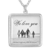 Love for Mom Family Photo Necklace