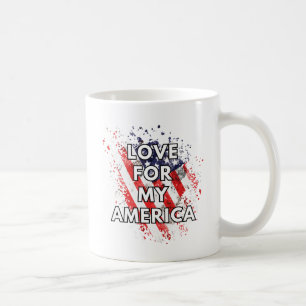 Love For My America - Patriotic Coffee Mug