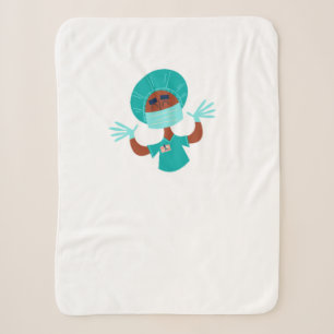 Love for Nurses Sherpa Blanket
