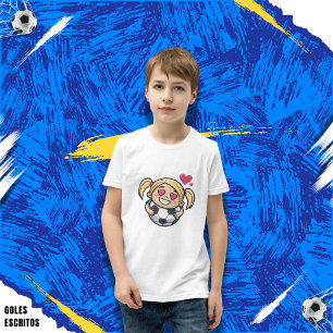Love for soccer kawaii anime design T-Shirt