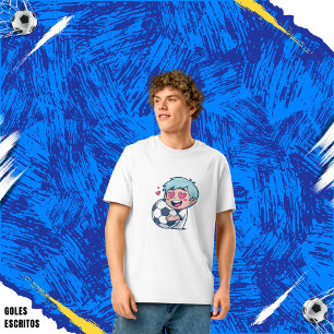 Love for soccer kawaii anime design T-Shirt