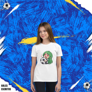 Love for soccer kawaii anime design T-Shirt
