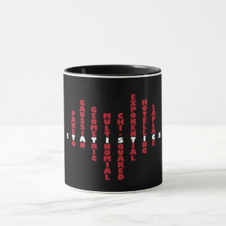 Love for statistics in my heart (dark) mug