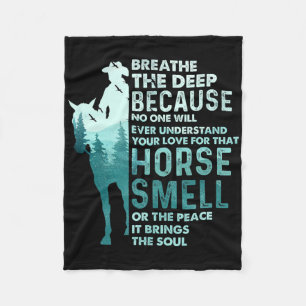 Love For That Horse Smell - Equestrian Horseback R Fleece Blanket