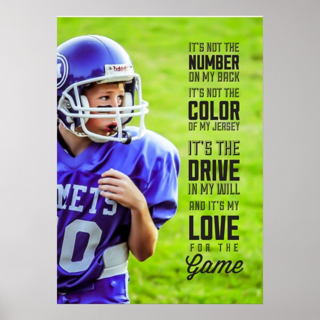 Love for the Game Poster with Your Photo (Front)