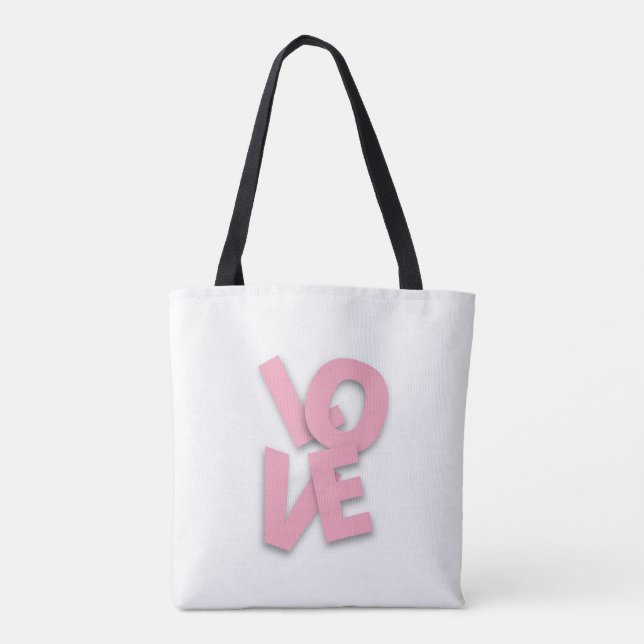 Love for Valentine's Day - Wooden Image Tote Bag (Back)