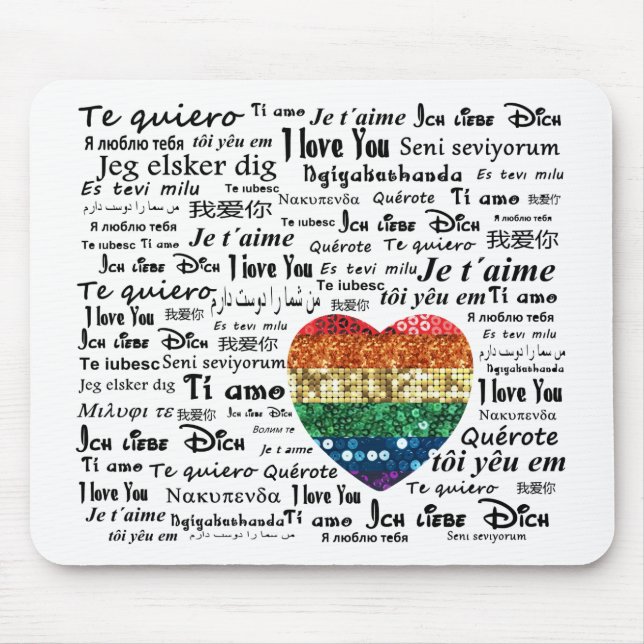 Love foreign languages mouse pad (Front)