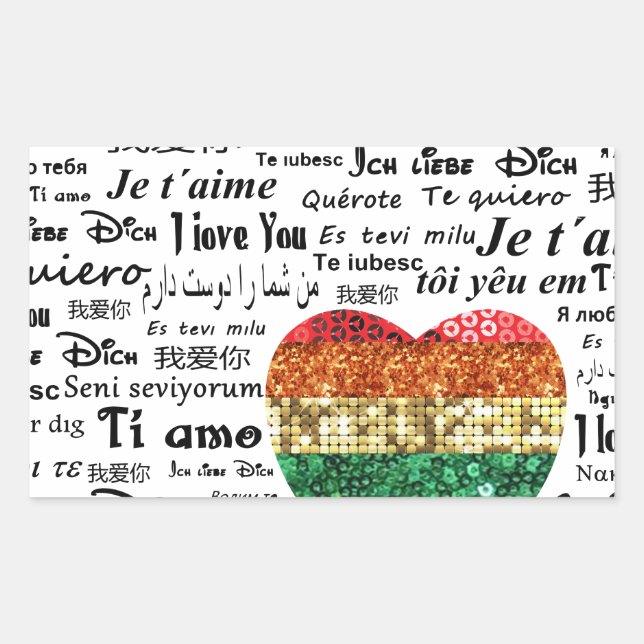 Love foreign languages sticker (Front)