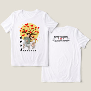 Love Forever Couple T-Shirt   Romantic Heart Tree  Tri-Blend Shirt