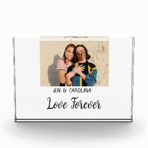 Love Forever LGbtq couple pride add photo name sim Block