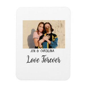 Love Forever LGbtq couple pride add photo name sim Magnet