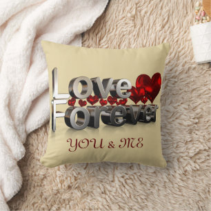 LOVE FOREVER ONLY YOU & ME THROW PILLOW