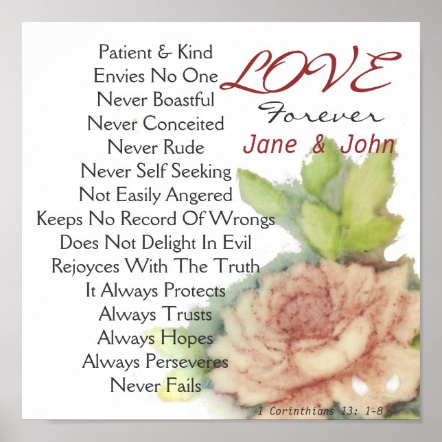 Love Forever Personalized Poster-Customize Poster (Front)