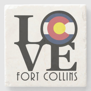 LOVE Fort Collins Stone Coaster