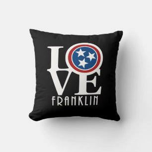 LOVE Franklin Tennessee Throw Pillow