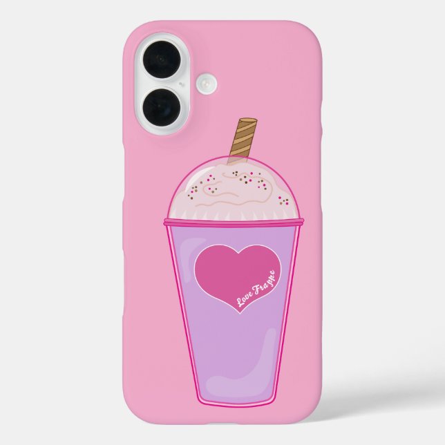 Love Frappe iPhone 16 Case (Back)