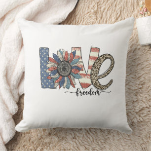 Love Freedom Throw Pillow