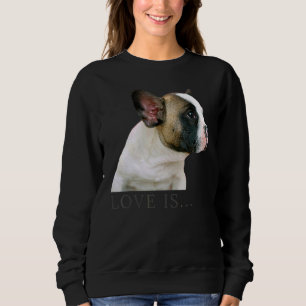 Love French Bulldog Frenchie Mom Dad Dog Puppy Pe Sweatshirt