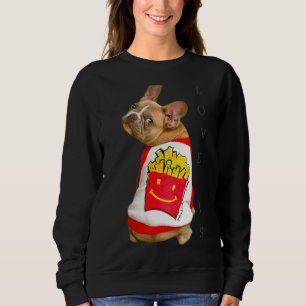 Love French Bulldog Frenchie Mom Dad Dog Puppy Pe Sweatshirt