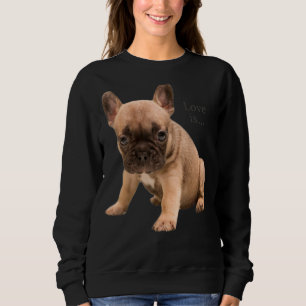 Love French Bulldog Frenchie Mom Dad Dog Puppy Pe Sweatshirt