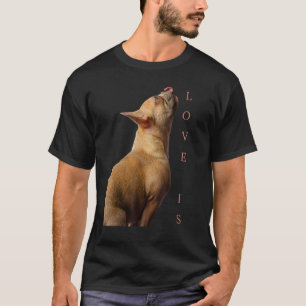 Love French Bulldog  Frenchie Mom Dad Dog Puppy Pe T-Shirt