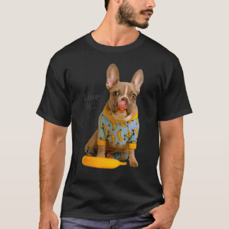 Love French Bulldog  Frenchie Mom Dad Dog Puppy Pe T-Shirt