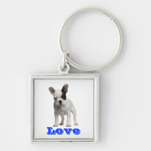 Love French Bulldog Puppy Dog Keychain