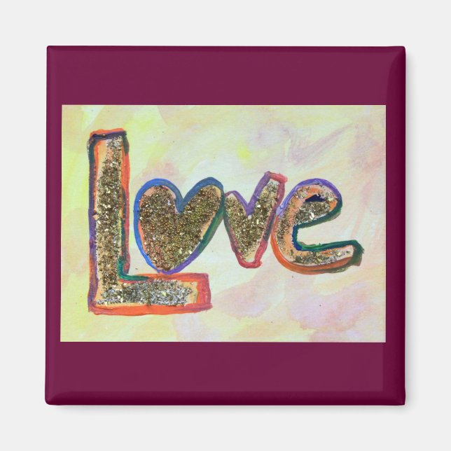 Love Fresh Spring Art Painting Magnet (Front)