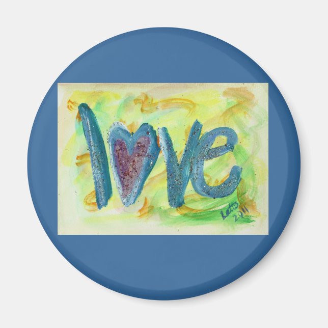 Love Fresh Spring Art Painting Magnet (Front)